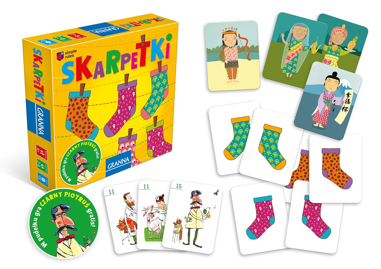 skarpetki, gra, dizieci, granna