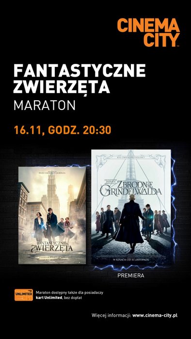Fantastyczne Zwierzęta maraton, Cinema City