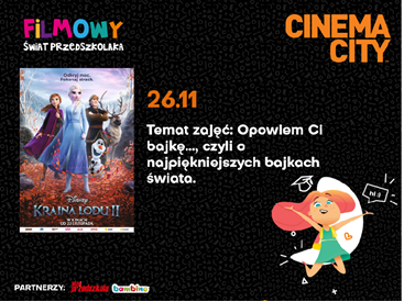 Filmowy Świat Przedszkolaka, Cinema City, listopad 2019
